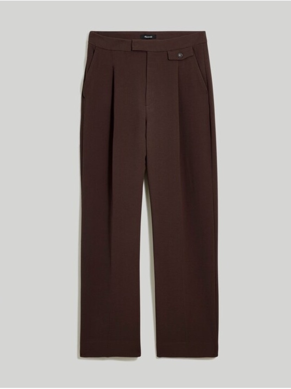 Madewell Women's Brown High-Waist Pleated Trousers - Picture 5 of 5